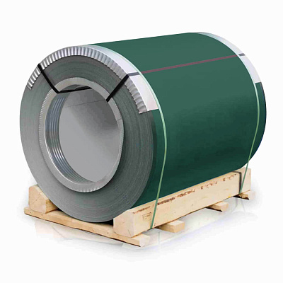 Рулон стали полиэстер RAL6005 Зеленый Мох 0.45х1250мм закрытый